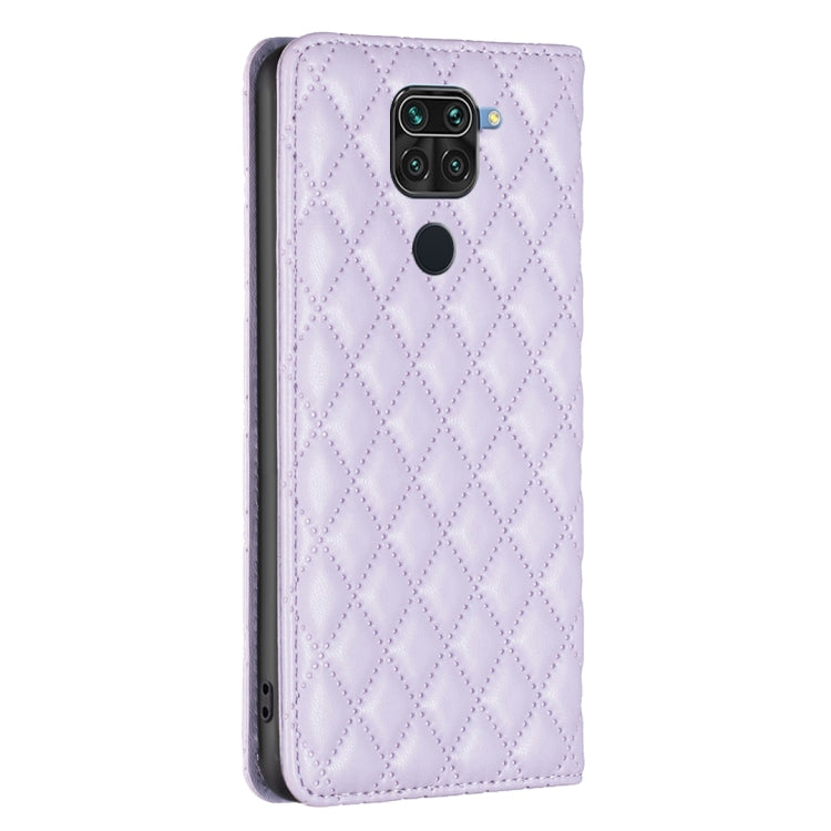 For Xiaomi Redmi Note 9 / 10X 4G Diamond Lattice Magnetic Leather Flip Phone Case