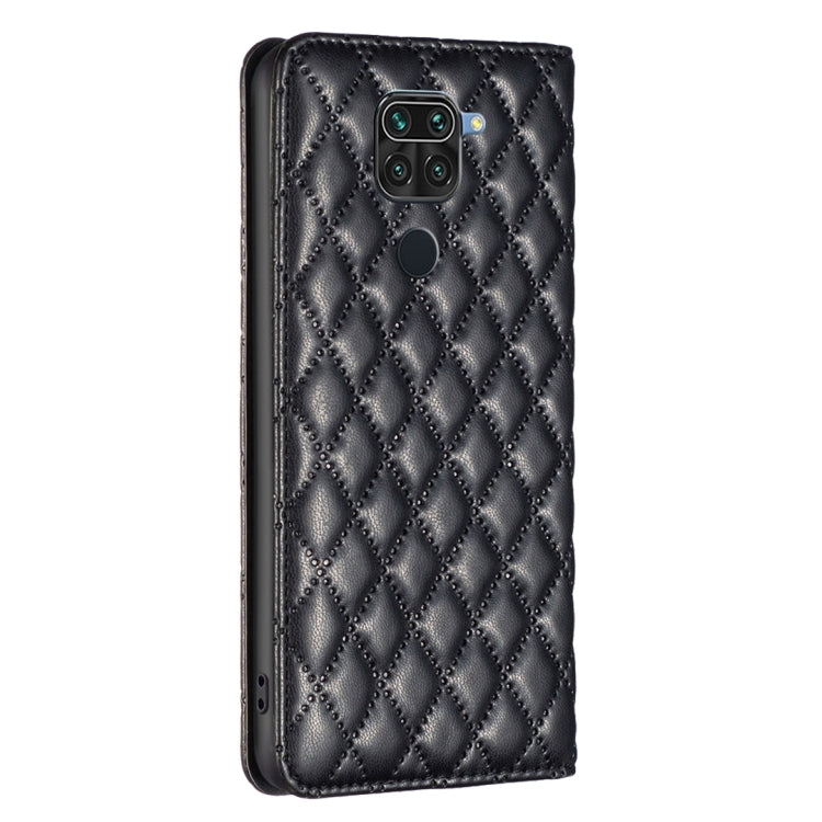 For Xiaomi Redmi Note 9 / 10X 4G Diamond Lattice Magnetic Leather Flip Phone Case