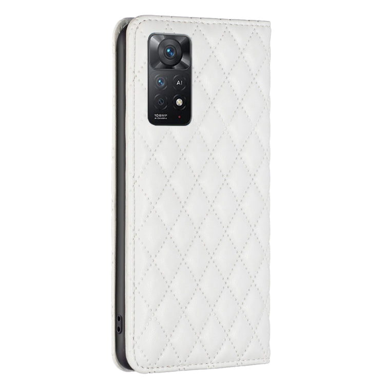 For Xiaomi Redmi Note 11 Pro 5G Diamond Lattice Magnetic Leather Flip Phone Case
