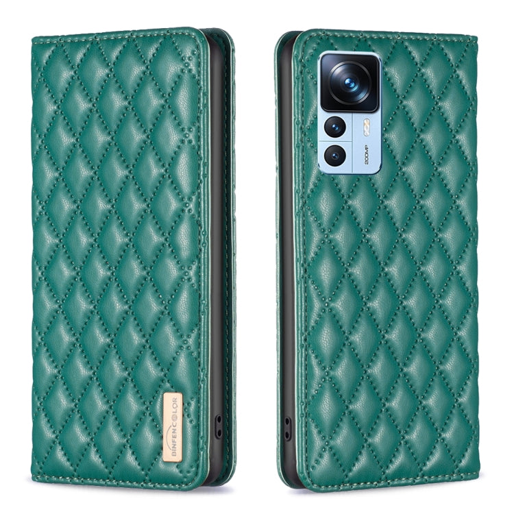 For Xiaomi 12T / 12T Pro / Redmi K50 Ultra Diamond Lattice Magnetic Leather Flip Phone Case
