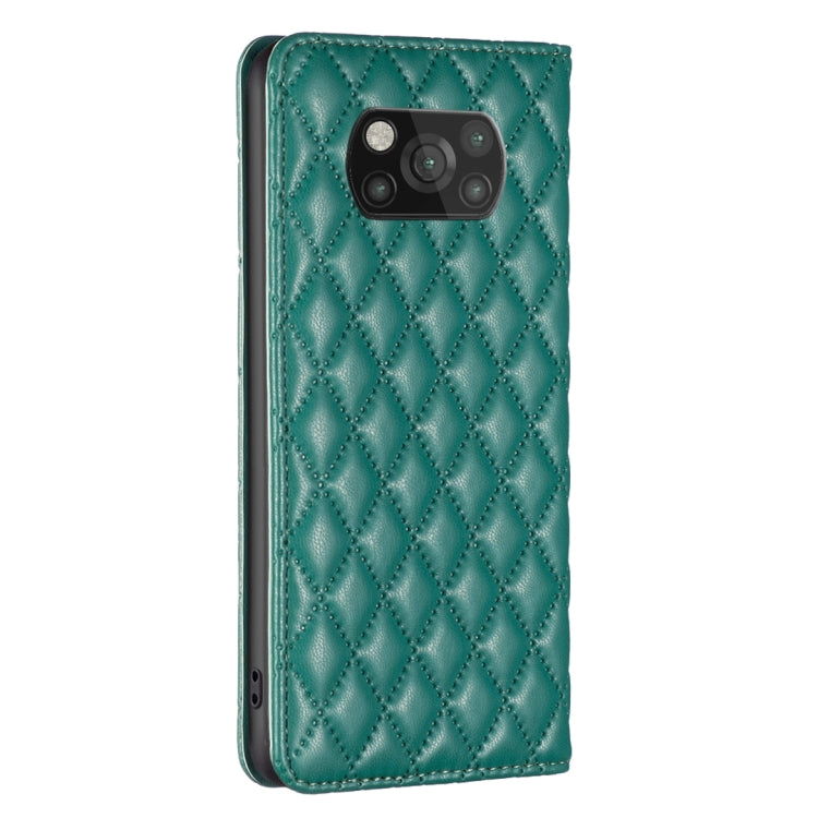 For Xiaomi Poco X3 / X3 NFC Diamond Lattice Magnetic Leather Flip Phone Case