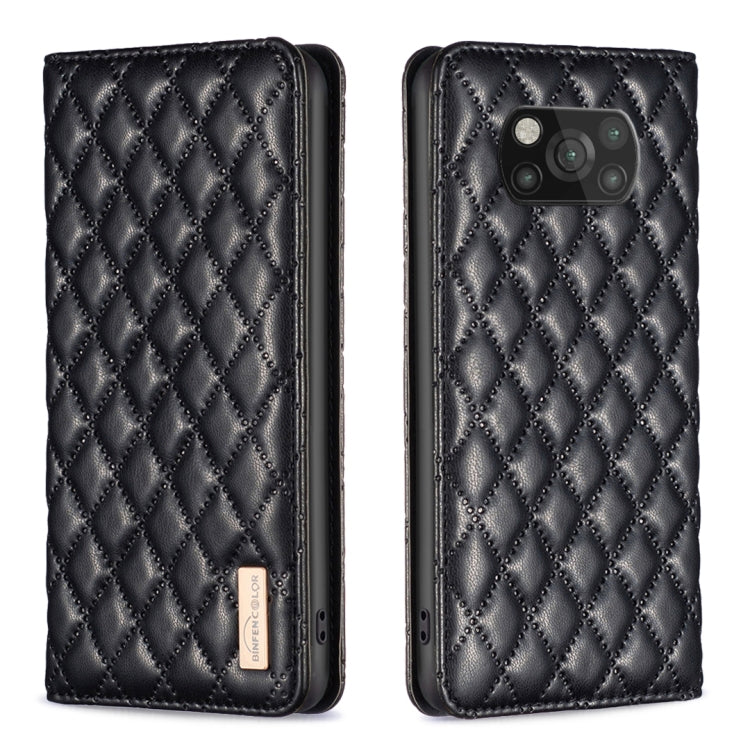 For Xiaomi Poco X3 / X3 NFC Diamond Lattice Magnetic Leather Flip Phone Case