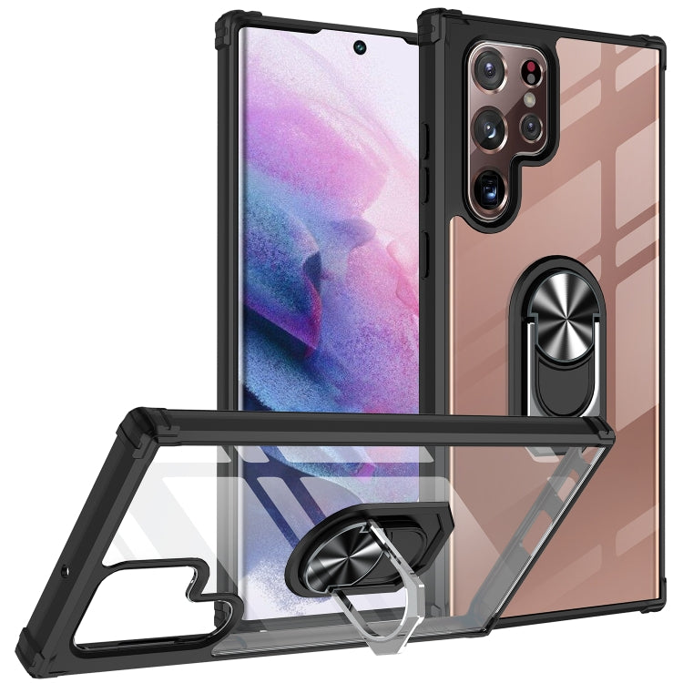For Samsung Galaxy S23 Ultra 5G Shockproof Transparent TPU + Acrylic Phone Case