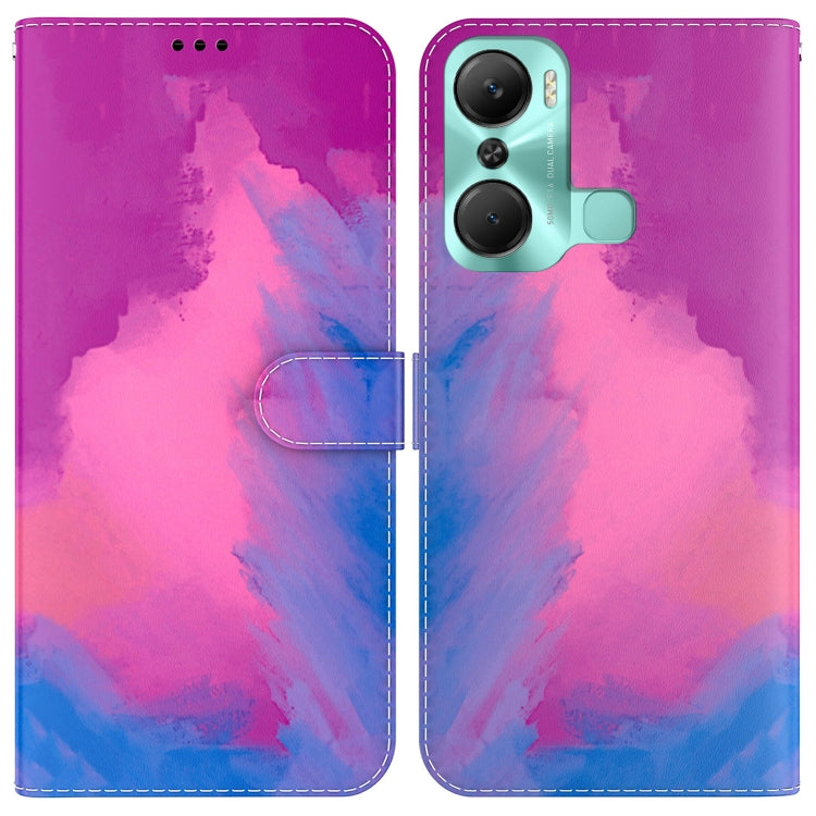 For Infinix Hot 12 Pro Watercolor Pattern Flip Leather Phone Case
