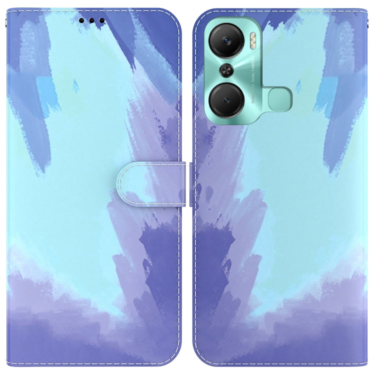 For Infinix Hot 12 Pro Watercolor Pattern Flip Leather Phone Case