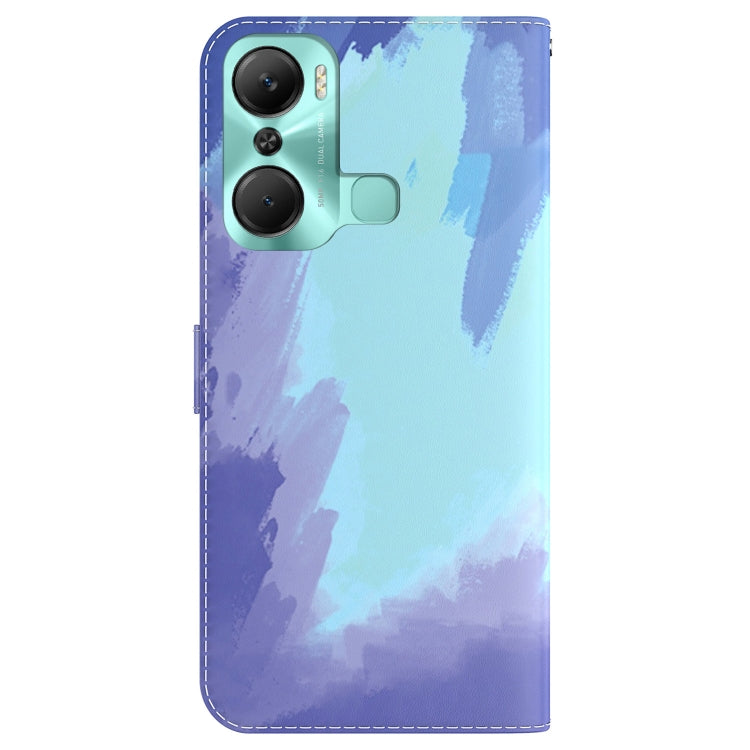 For Infinix Hot 12 Pro Watercolor Pattern Flip Leather Phone Case
