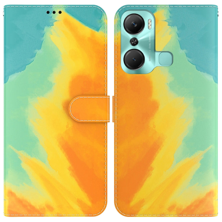 For Infinix Hot 12 Pro Watercolor Pattern Flip Leather Phone Case