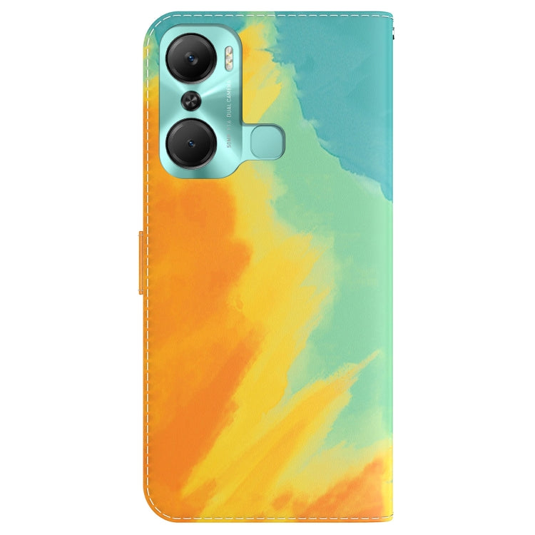 For Infinix Hot 12 Pro Watercolor Pattern Flip Leather Phone Case