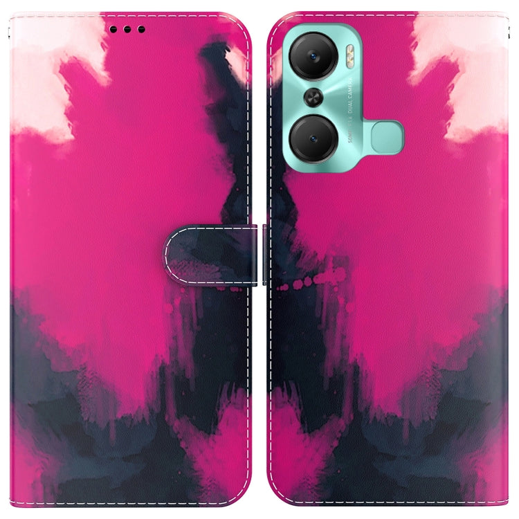 For Infinix Hot 12 Pro Watercolor Pattern Flip Leather Phone Case