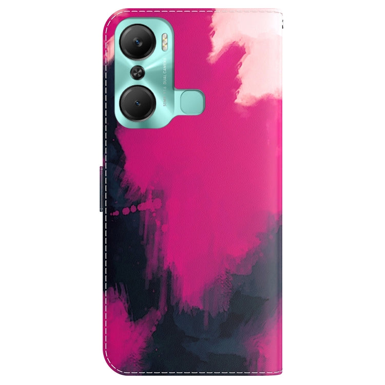 For Infinix Hot 12 Pro Watercolor Pattern Flip Leather Phone Case