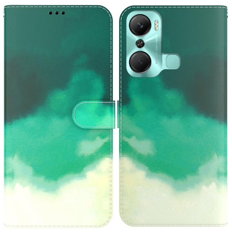 For Infinix Hot 12 Pro Watercolor Pattern Flip Leather Phone Case