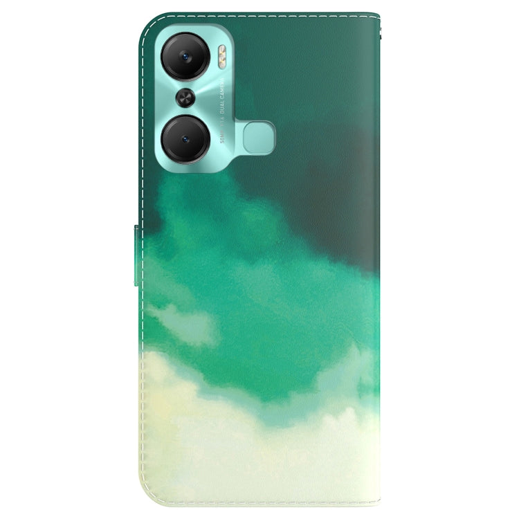 For Infinix Hot 12 Pro Watercolor Pattern Flip Leather Phone Case