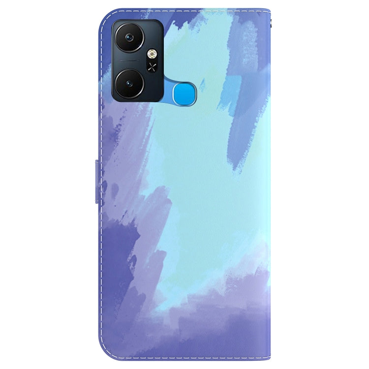For Infinix Smart 6 Plus Watercolor Pattern Flip Leather Phone Case