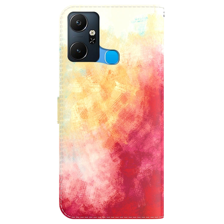For Infinix Smart 6 Plus Watercolor Pattern Flip Leather Phone Case