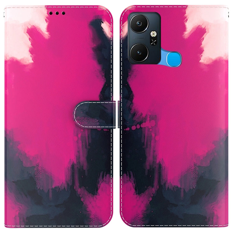 For Infinix Smart 6 Plus Watercolor Pattern Flip Leather Phone Case