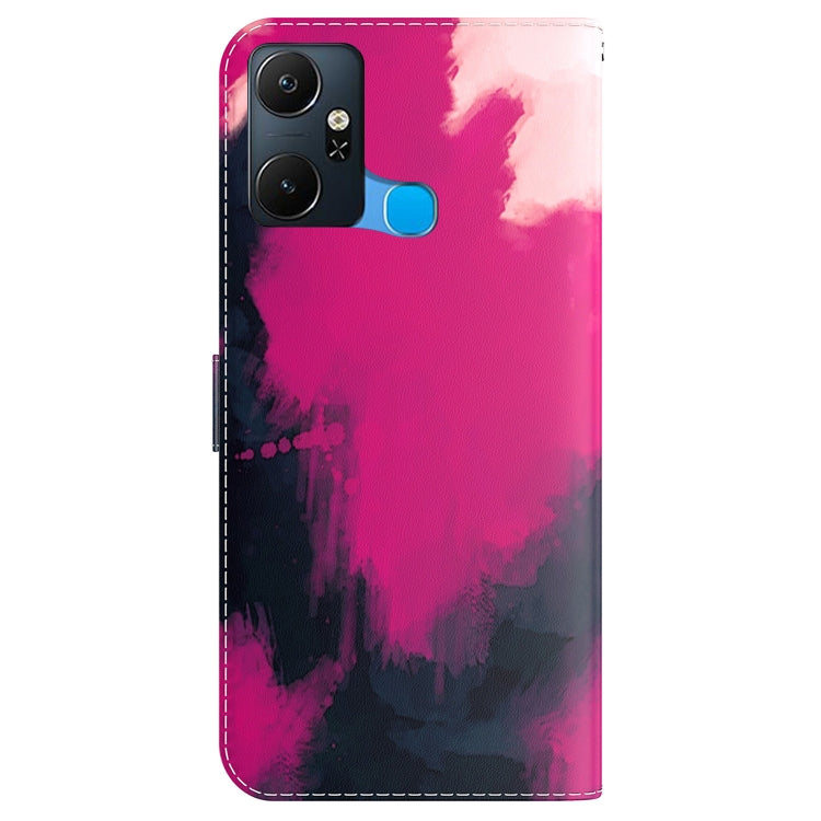 For Infinix Smart 6 Plus Watercolor Pattern Flip Leather Phone Case