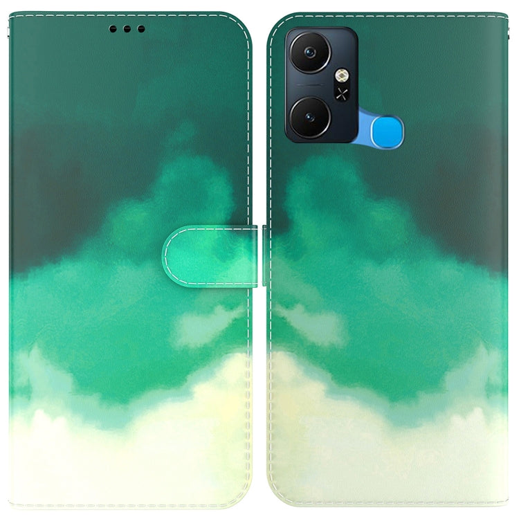 For Infinix Smart 6 Plus Watercolor Pattern Flip Leather Phone Case