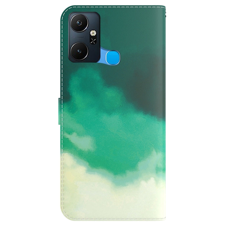 For Infinix Smart 6 Plus Watercolor Pattern Flip Leather Phone Case