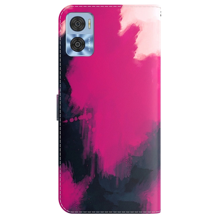 For Motorola Moto E22/E22i Watercolor Pattern Flip Leather Phone Case