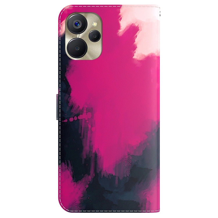 For Realme 9i 5G Watercolor Pattern Flip Leather Phone Case