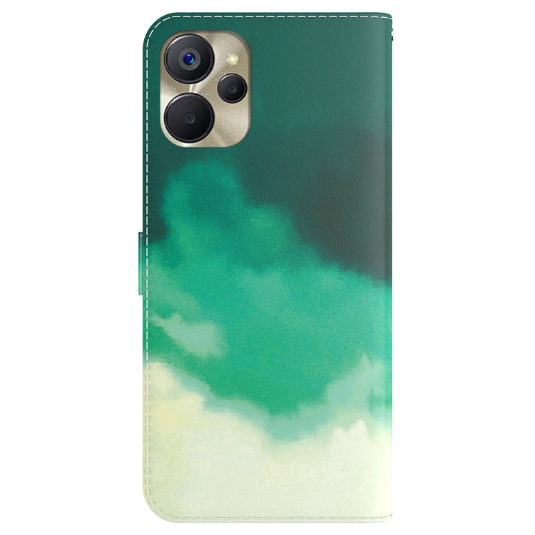 For Realme 9i 5G Watercolor Pattern Flip Leather Phone Case