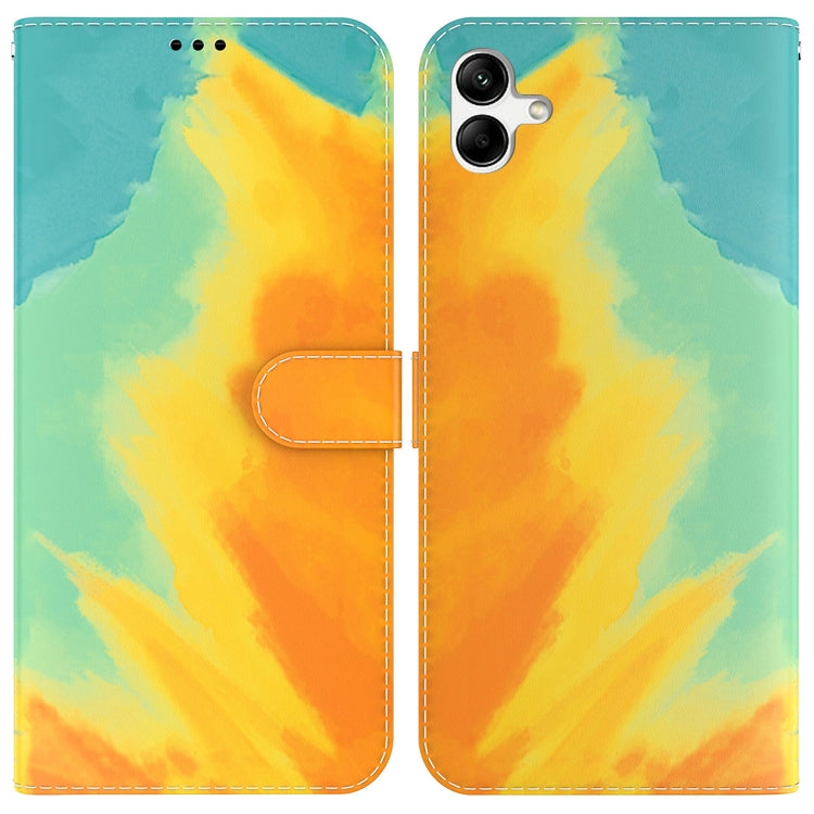For Samsung Galaxy A04/M13 5G Watercolor Pattern Flip Leather Phone Case