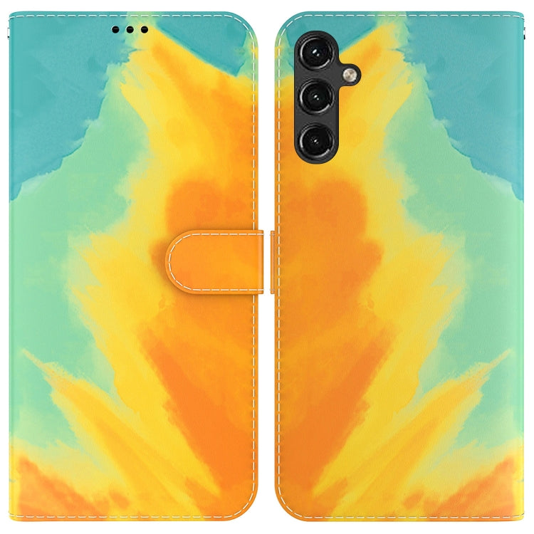 For Samsung Galaxy A14 5G Watercolor Pattern Flip Leather Phone Case