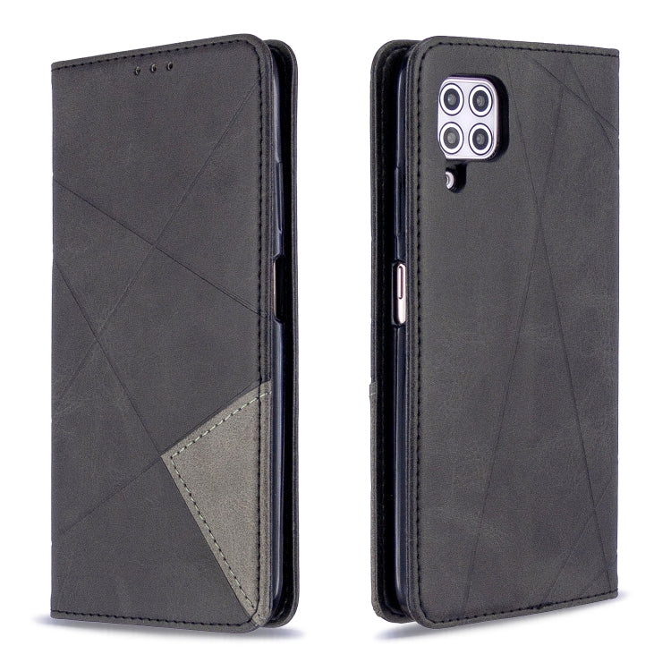 For Huawei P40 Lite Rhombus Texture Horizontal Flip Magnetic Leather Case with Holder & Card Slots & Wallet