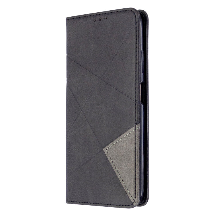 For Huawei P40 Lite Rhombus Texture Horizontal Flip Magnetic Leather Case with Holder & Card Slots & Wallet
