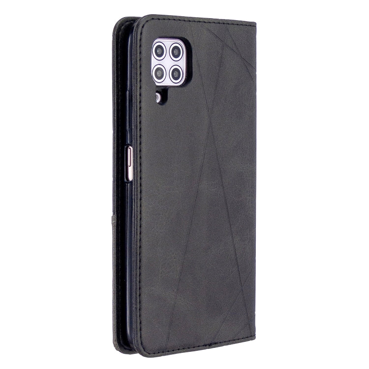 For Huawei P40 Lite Rhombus Texture Horizontal Flip Magnetic Leather Case with Holder & Card Slots & Wallet