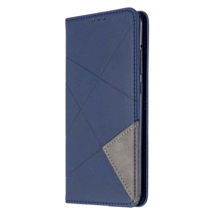 For Huawei P40 Lite E / Y7P Rhombus Texture Horizontal Flip Magnetic Leather Case with Holder & Card Slots & Wallet