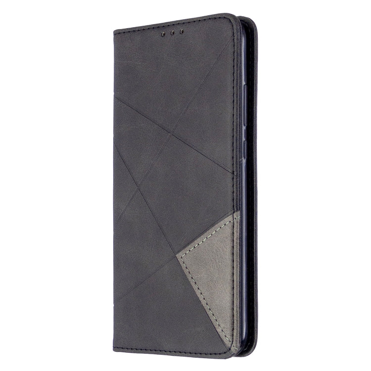 For Huawei P40 Lite E / Y7P Rhombus Texture Horizontal Flip Magnetic Leather Case with Holder & Card Slots & Wallet