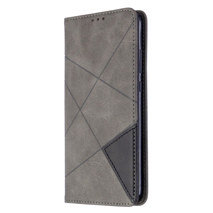For Huawei P40 Lite E / Y7P Rhombus Texture Horizontal Flip Magnetic Leather Case with Holder & Card Slots & Wallet