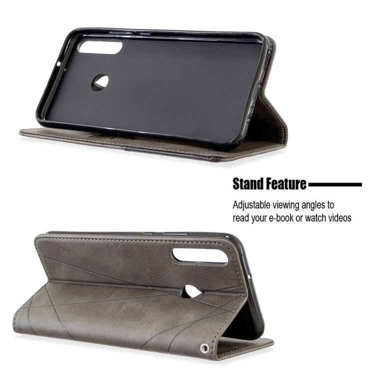 For Huawei P40 Lite E / Y7P Rhombus Texture Horizontal Flip Magnetic Leather Case with Holder & Card Slots & Wallet