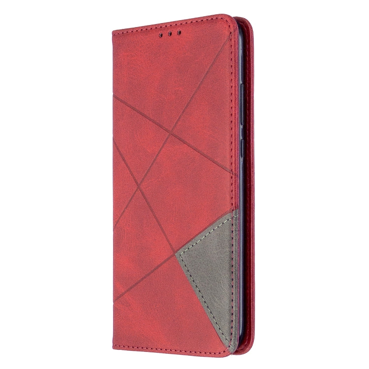 For Huawei P40 Lite E / Y7P Rhombus Texture Horizontal Flip Magnetic Leather Case with Holder & Card Slots & Wallet