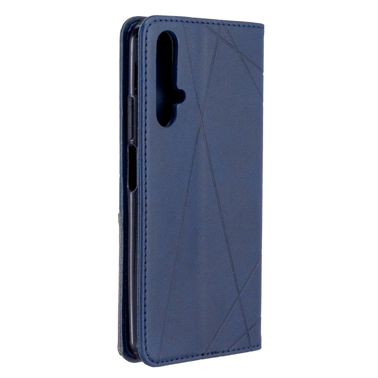 For Huawei Honor 20S Rhombus Texture Horizontal Flip Magnetic Leather Case with Holder & Card Slots & Wallet