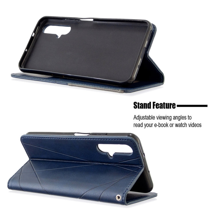 For Huawei Honor 20S Rhombus Texture Horizontal Flip Magnetic Leather Case with Holder & Card Slots & Wallet