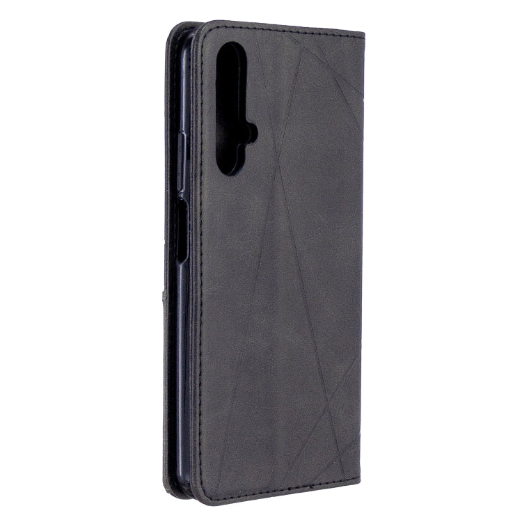 For Huawei Honor 20S Rhombus Texture Horizontal Flip Magnetic Leather Case with Holder & Card Slots & Wallet