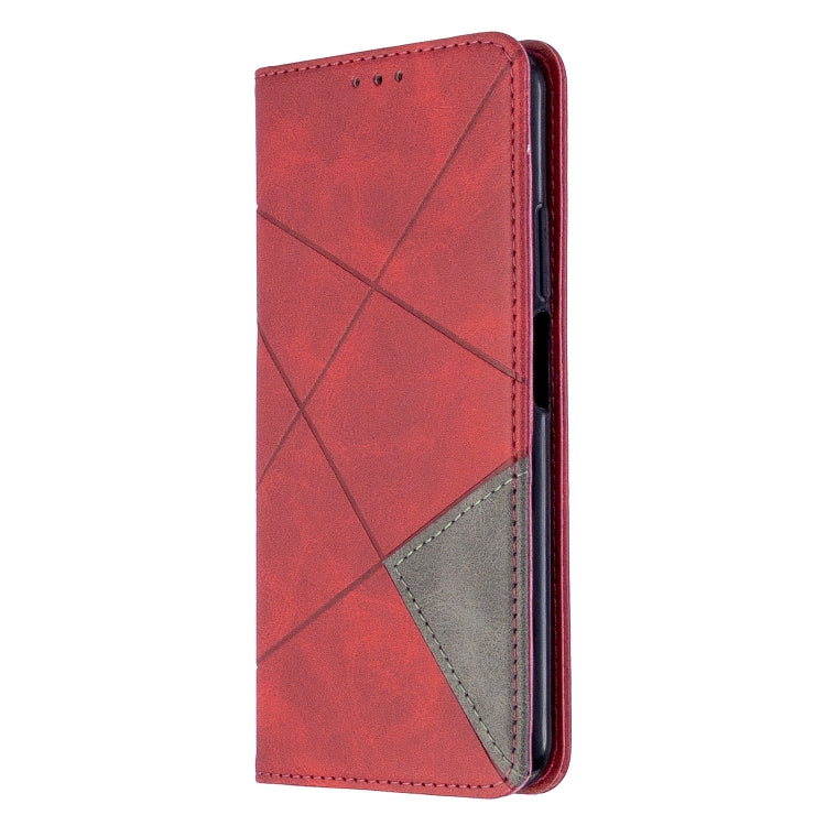 For Huawei Honor 20S Rhombus Texture Horizontal Flip Magnetic Leather Case with Holder & Card Slots & Wallet