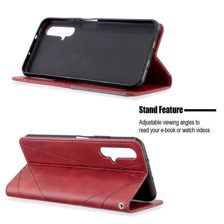 For Huawei Honor 20S Rhombus Texture Horizontal Flip Magnetic Leather Case with Holder & Card Slots & Wallet