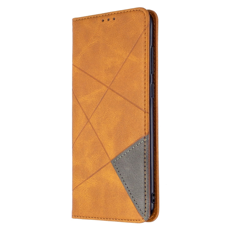 For Galaxy A11 Rhombus Texture Horizontal Flip Magnetic Leather Case with Holder & Card Slots & Wallet
