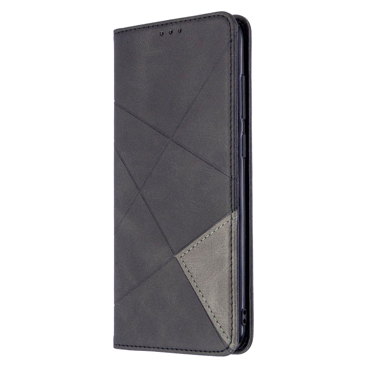 For Galaxy A11 Rhombus Texture Horizontal Flip Magnetic Leather Case with Holder & Card Slots & Wallet