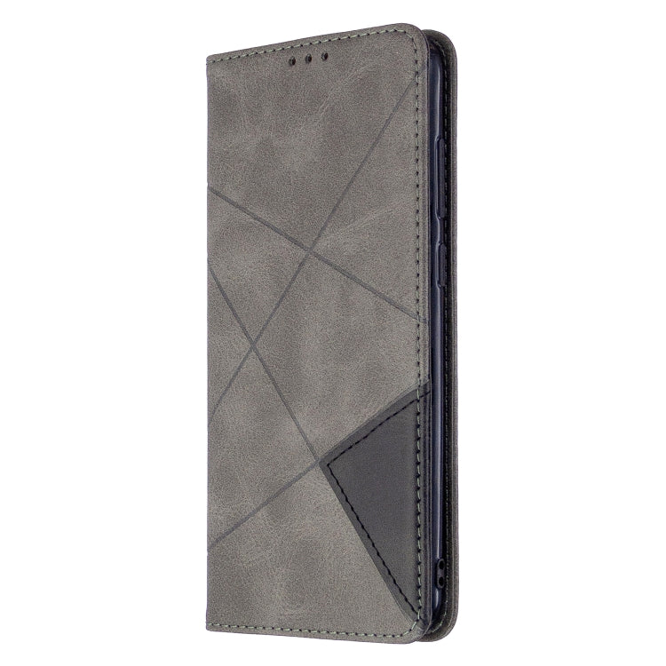 For Galaxy A11 Rhombus Texture Horizontal Flip Magnetic Leather Case with Holder & Card Slots & Wallet