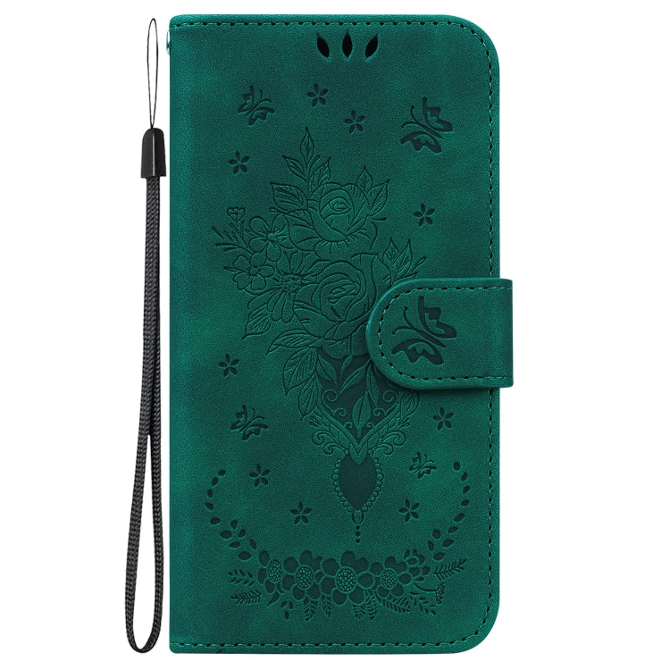 For Infinix Hot 12 Pro Butterfly Rose Embossed Leather Phone Case