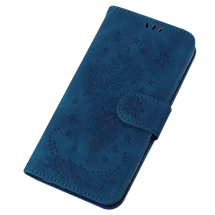 For Realme 9i 5G Butterfly Rose Embossed Leather Phone Case
