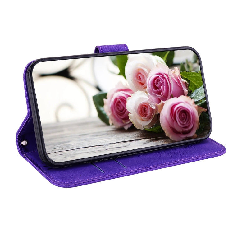 For Tecno Camon 19 Neo Butterfly Rose Embossed Leather Phone Case