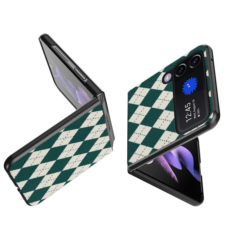 For Samsung Galaxy Z Flip4 5G Lozenge Pattern Phone Protective Case