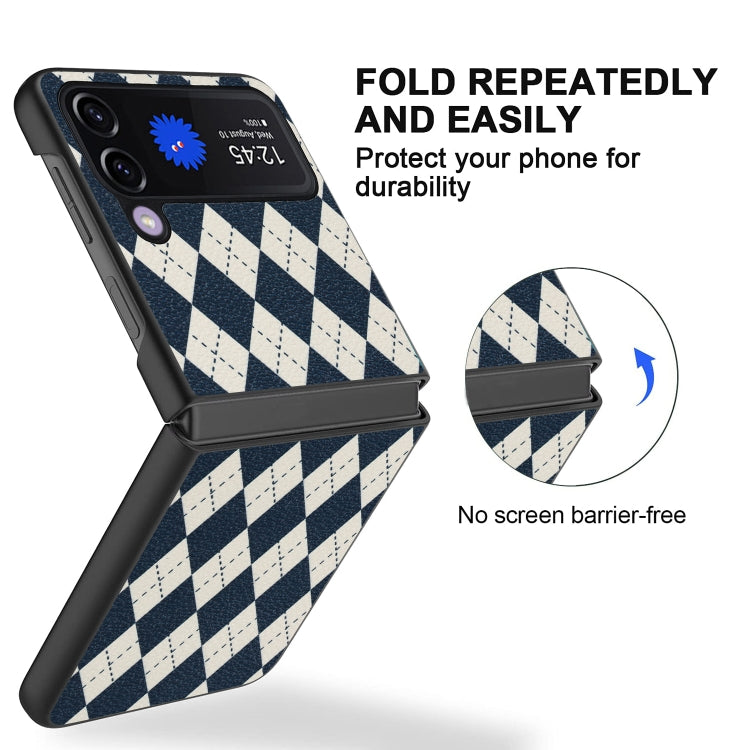 For Samsung Galaxy Z Flip4 5G Lozenge Pattern Phone Protective Case