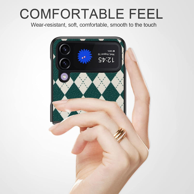 For Samsung Galaxy Z Flip4 5G Lozenge Pattern Phone Protective Case