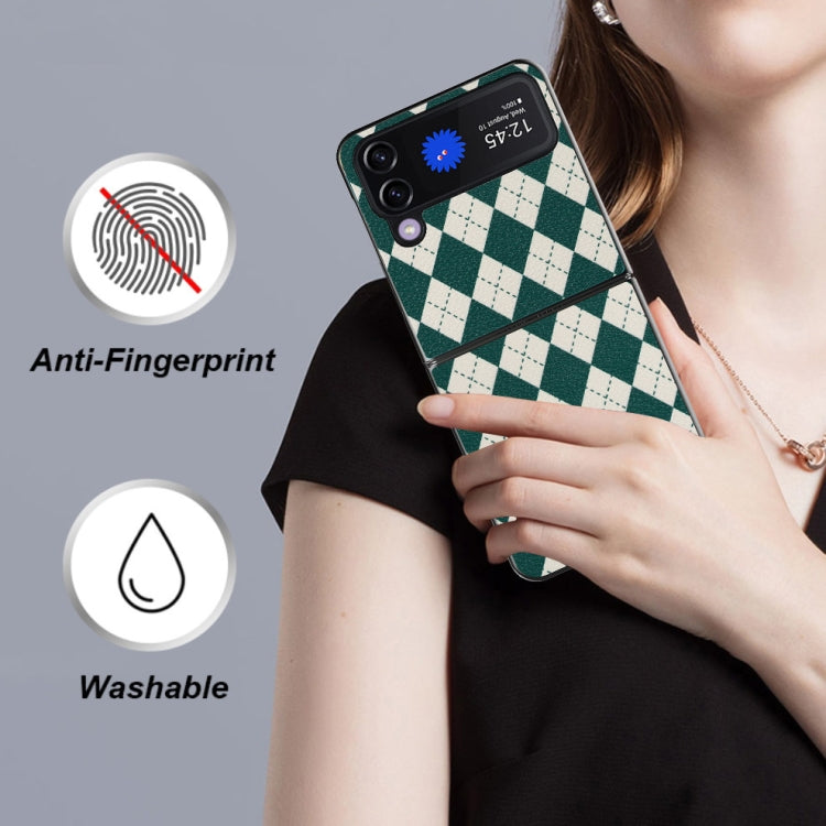 For Samsung Galaxy Z Flip4 5G Lozenge Pattern Phone Protective Case